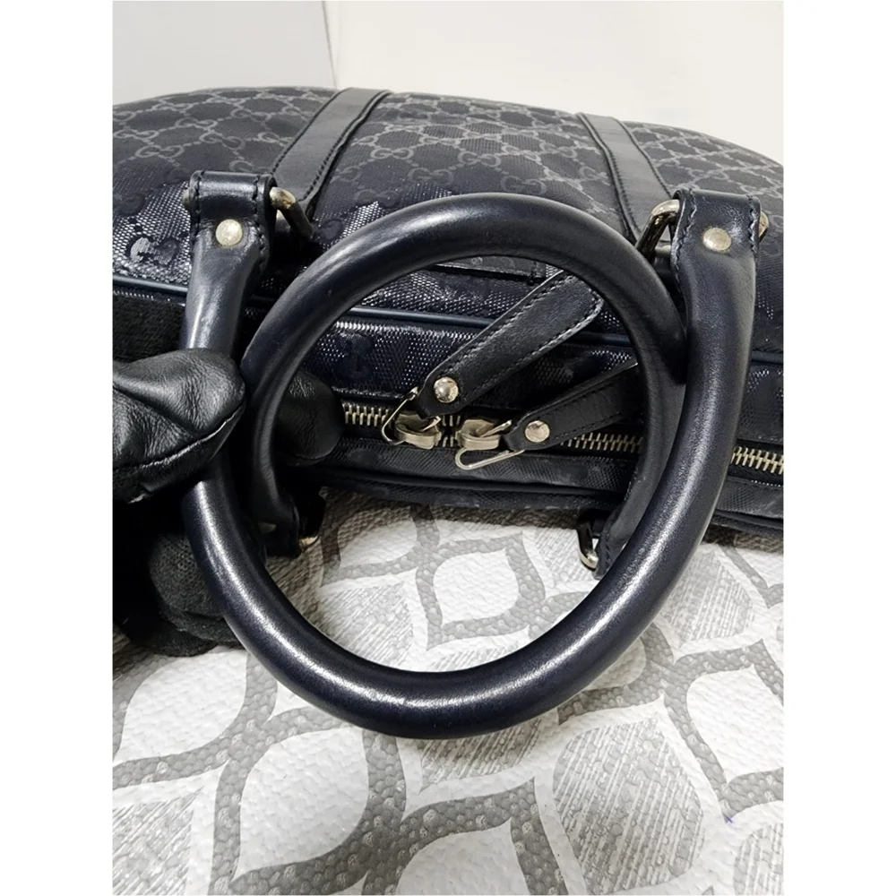 Gucci GG Imprimé Briefcase/Laptop Bag Navy Blue